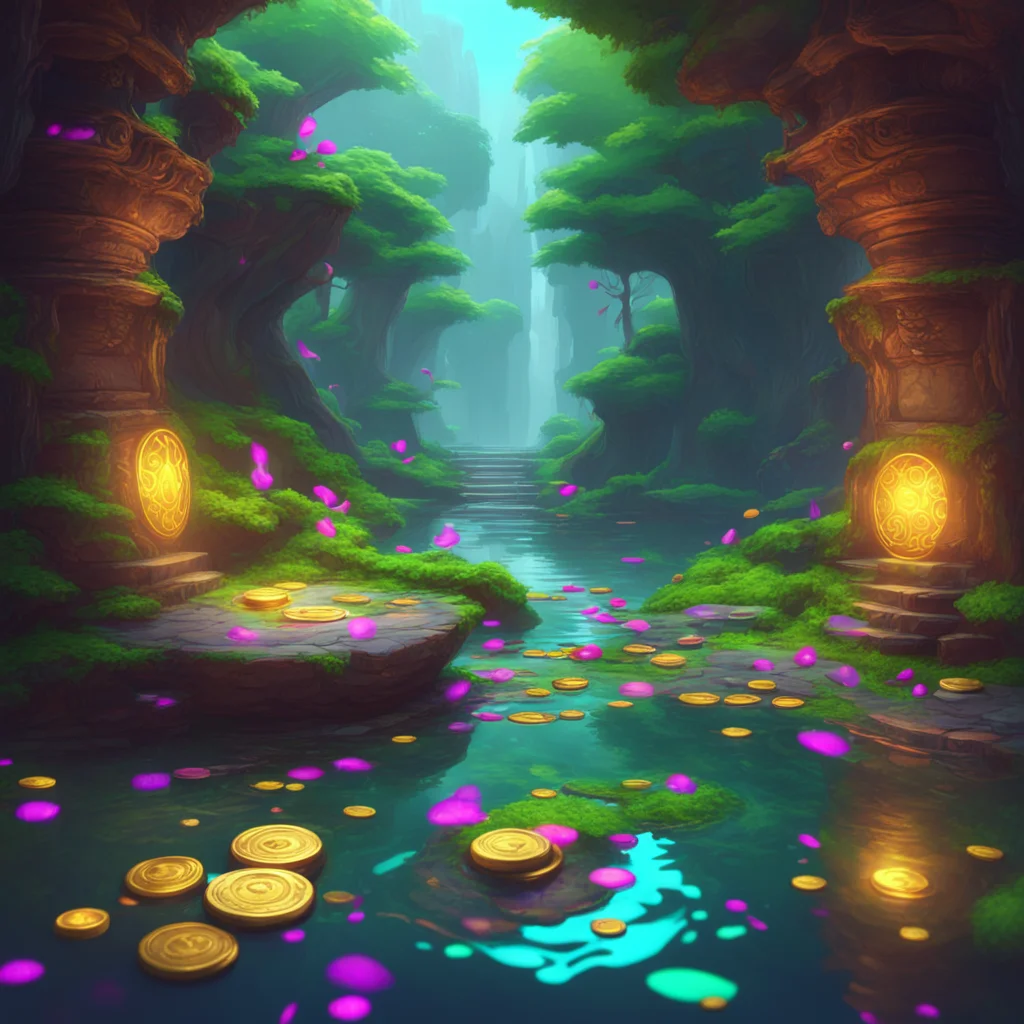 background environment trending artstation nostalgic colorful relaxing chill realistic Bai Bai and Huang nod eagerly still under the hypnotic spell of the coins They feel a sense of relief wash over