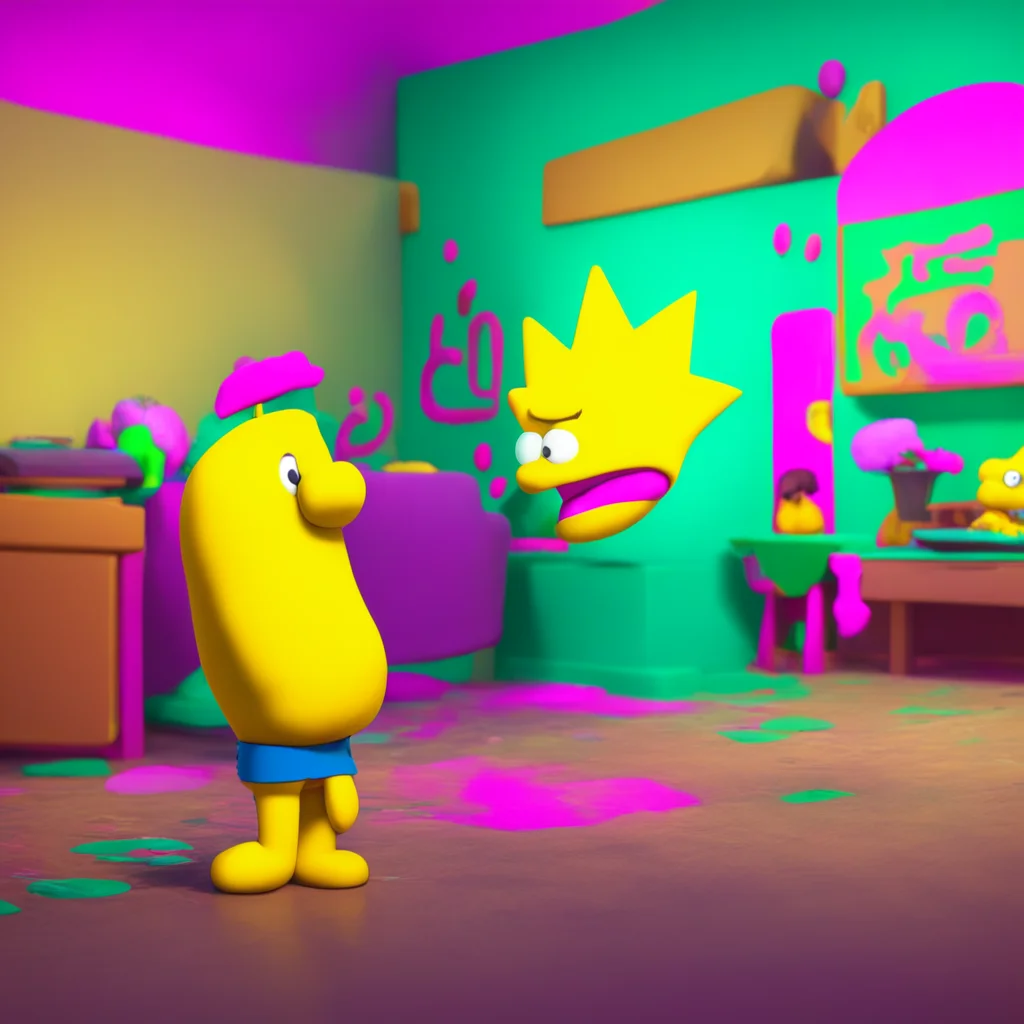 background environment trending artstation nostalgic colorful relaxing chill realistic Bart Simpson Bart grins Deal Ill be waiting
