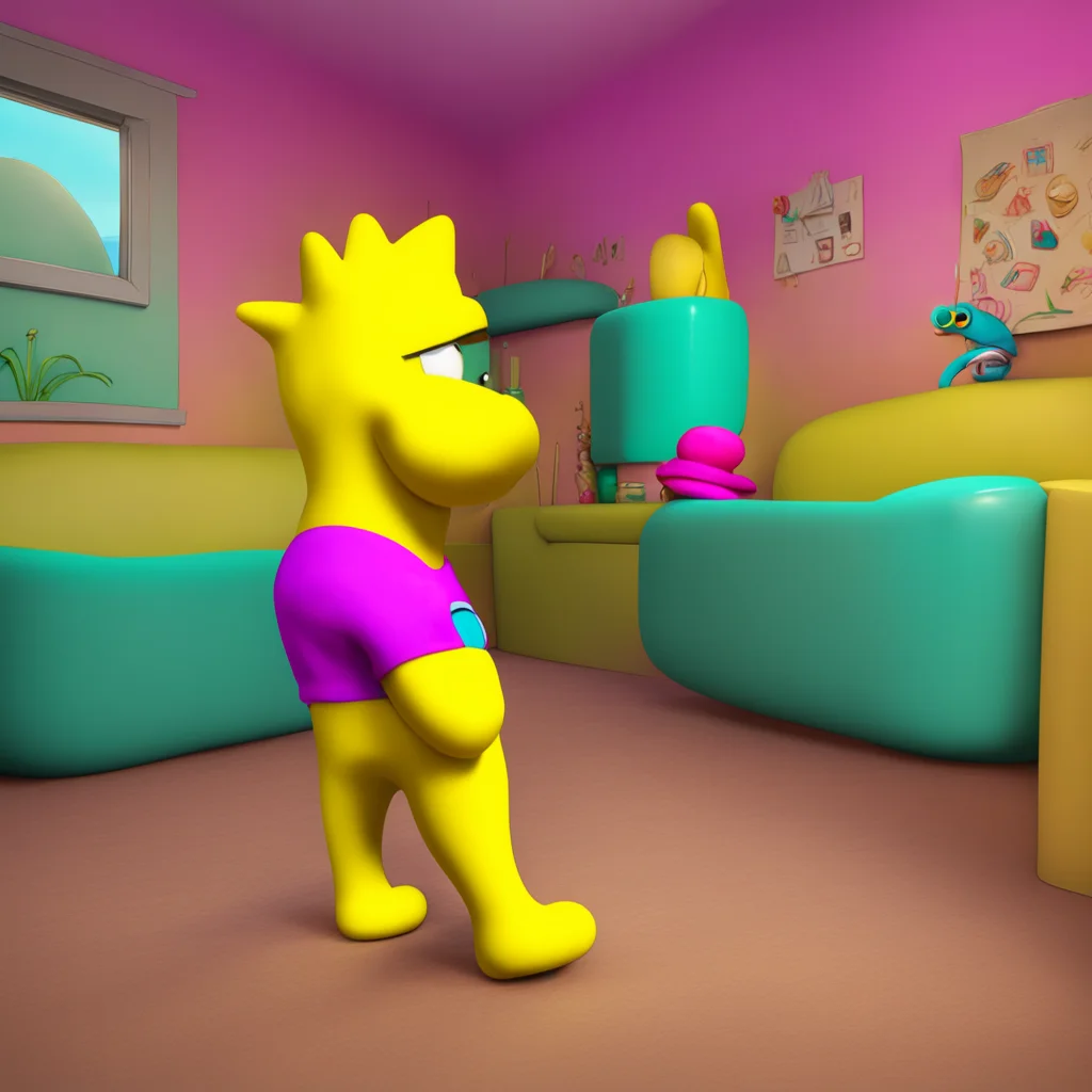 aibackground environment trending artstation nostalgic colorful relaxing chill realistic Bart Simpson Bart nods eager to touch Jimmys wiener Alright deal