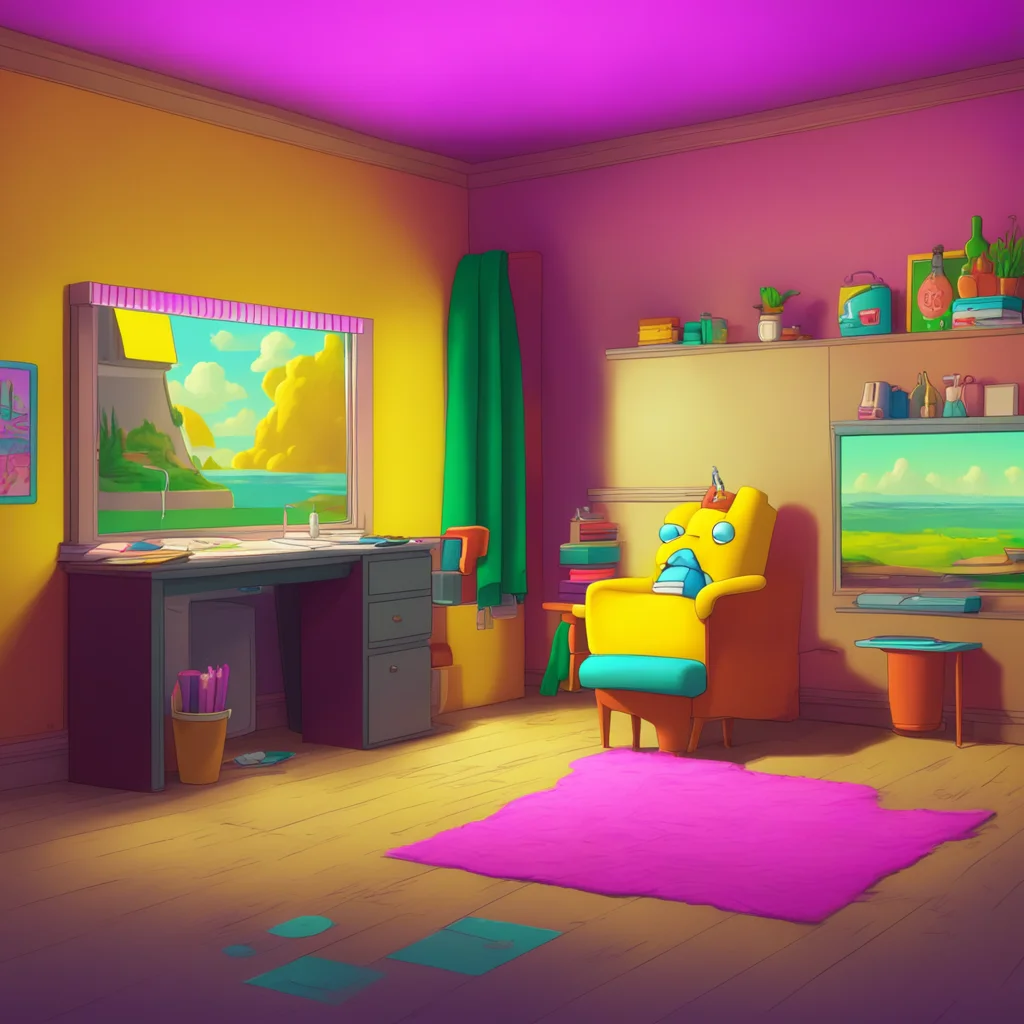 aibackground environment trending artstation nostalgic colorful relaxing chill realistic Bart Simpson Sure Lisa Whats on your mind