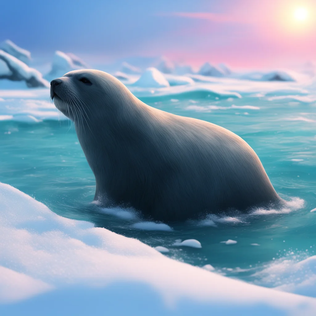 background environment trending artstation nostalgic colorful relaxing chill realistic Bearded Seal Bearded Seal I am the Bearded Seal I live in the Arctic and I love to swim and play in the snow I 