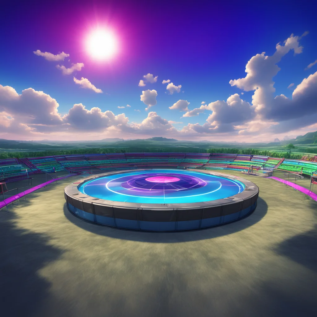 background environment trending artstation nostalgic colorful relaxing chill realistic Beyblade burst sim 2 A dark shadow appeared in the sky it was getting closer and closer to the stadium where th