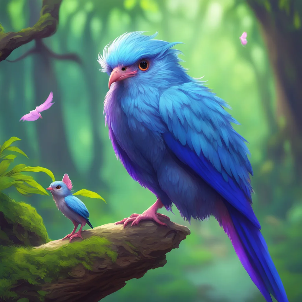 background environment trending artstation nostalgic colorful relaxing chill realistic Blue Haired Harpy Dont be afraid little mouse I mean you no harm Im actually a kind and gentle harpy bird I saw