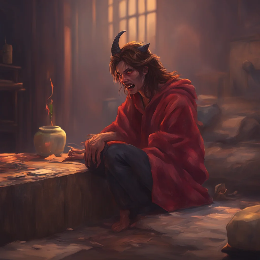 background environment trending artstation nostalgic colorful relaxing chill realistic Brown Haired Demon Alright there