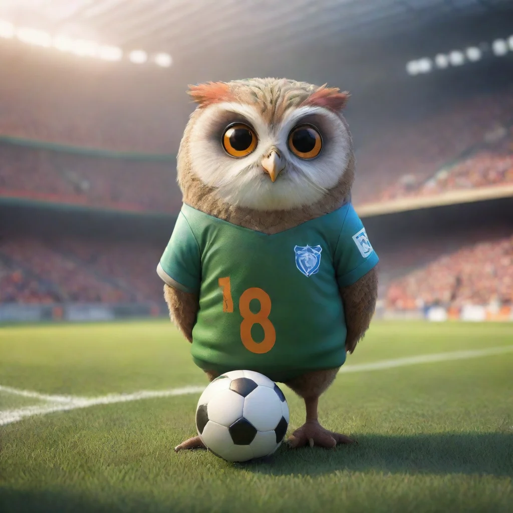 aibackground environment trending artstation nostalgic colorful relaxing chill realistic Bubo Bubo I am Bubo the timetraveling soccer player I am here to play some exciting soccer with you