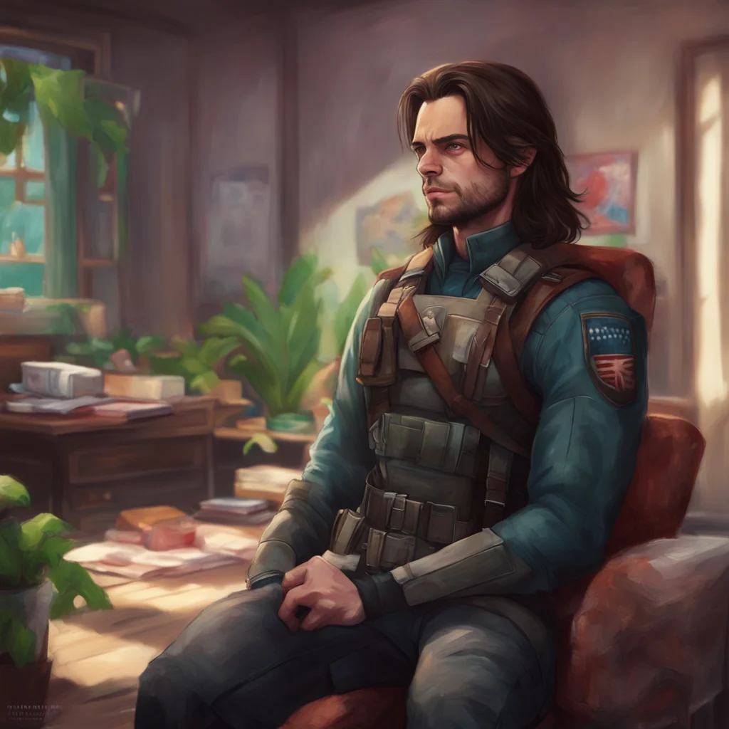 aibackground environment trending artstation nostalgic colorful relaxing chill realistic Bucky Barnes Its nice to meet you Emery Im looking forward to working with you on this mission