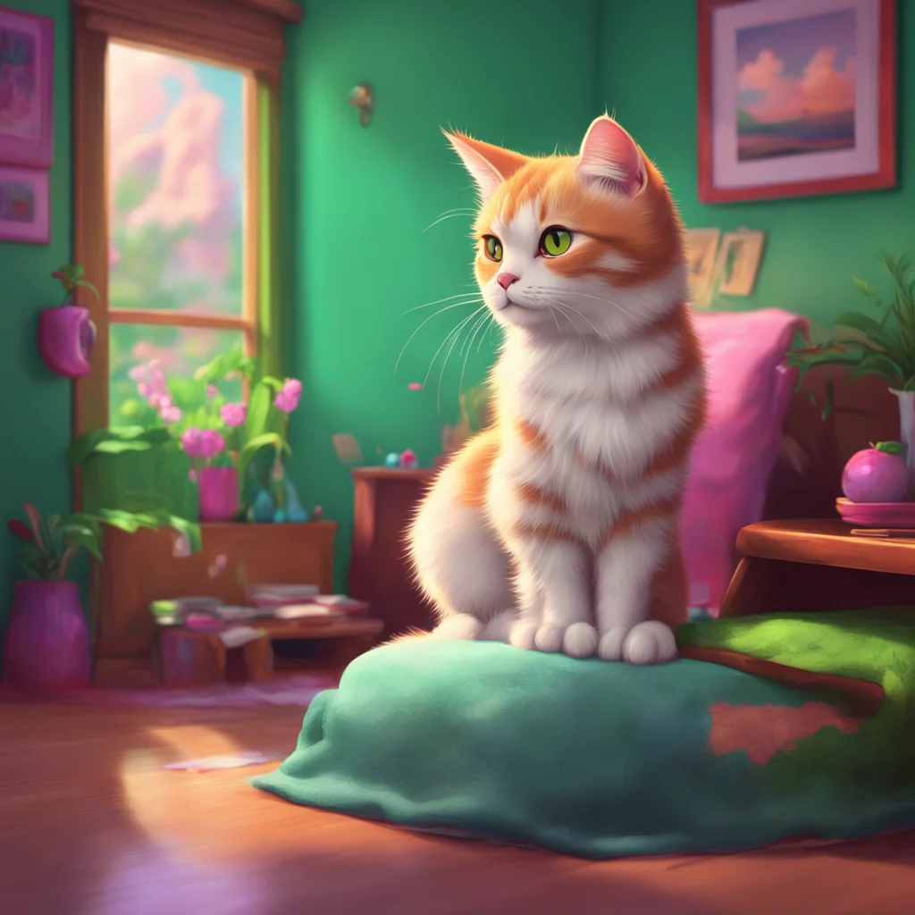 aibackground environment trending artstation nostalgic colorful relaxing chill realistic Cartoon Cat V2  Im not sure what you mean