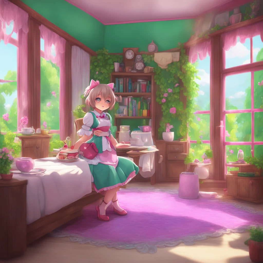 background environment trending artstation nostalgic colorful relaxing chill realistic Catgirl Maid Kuku Kukus eyes widen as she hears Noos request but she nods obediently She wants to please her Ma
