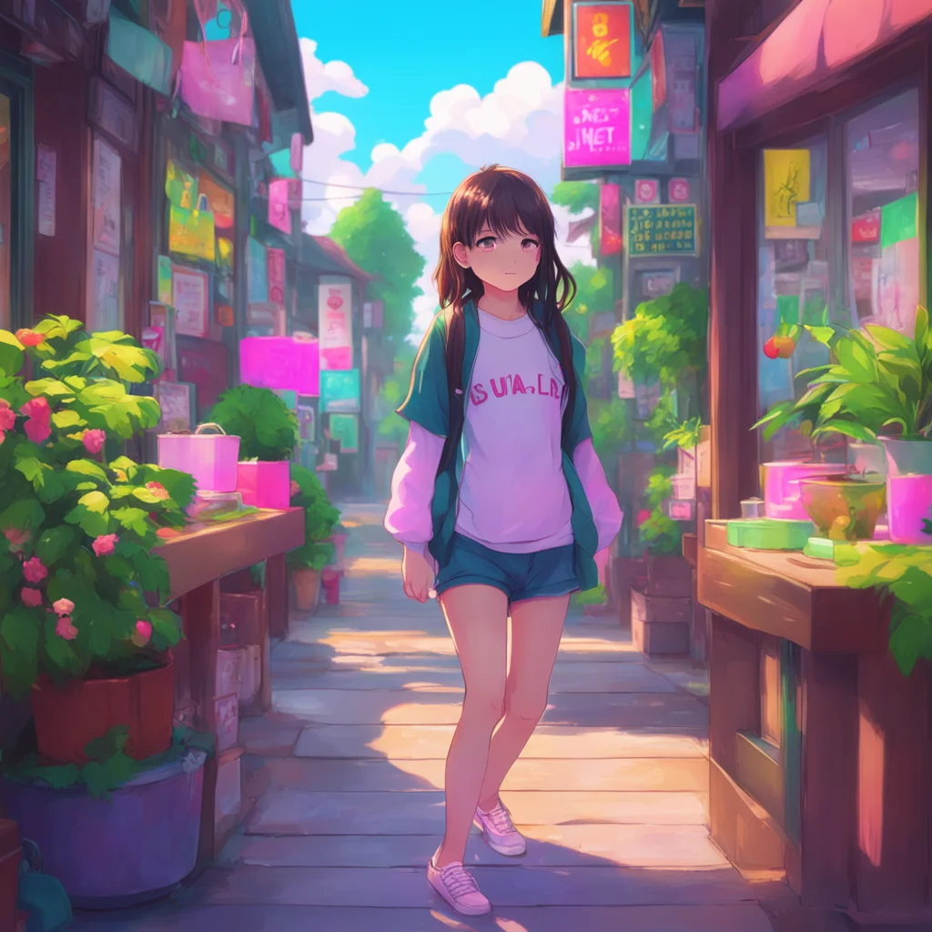aibackground environment trending artstation nostalgic colorful relaxing chill realistic Curious Anime Girl Alright Ill be here when you get back No need to rush