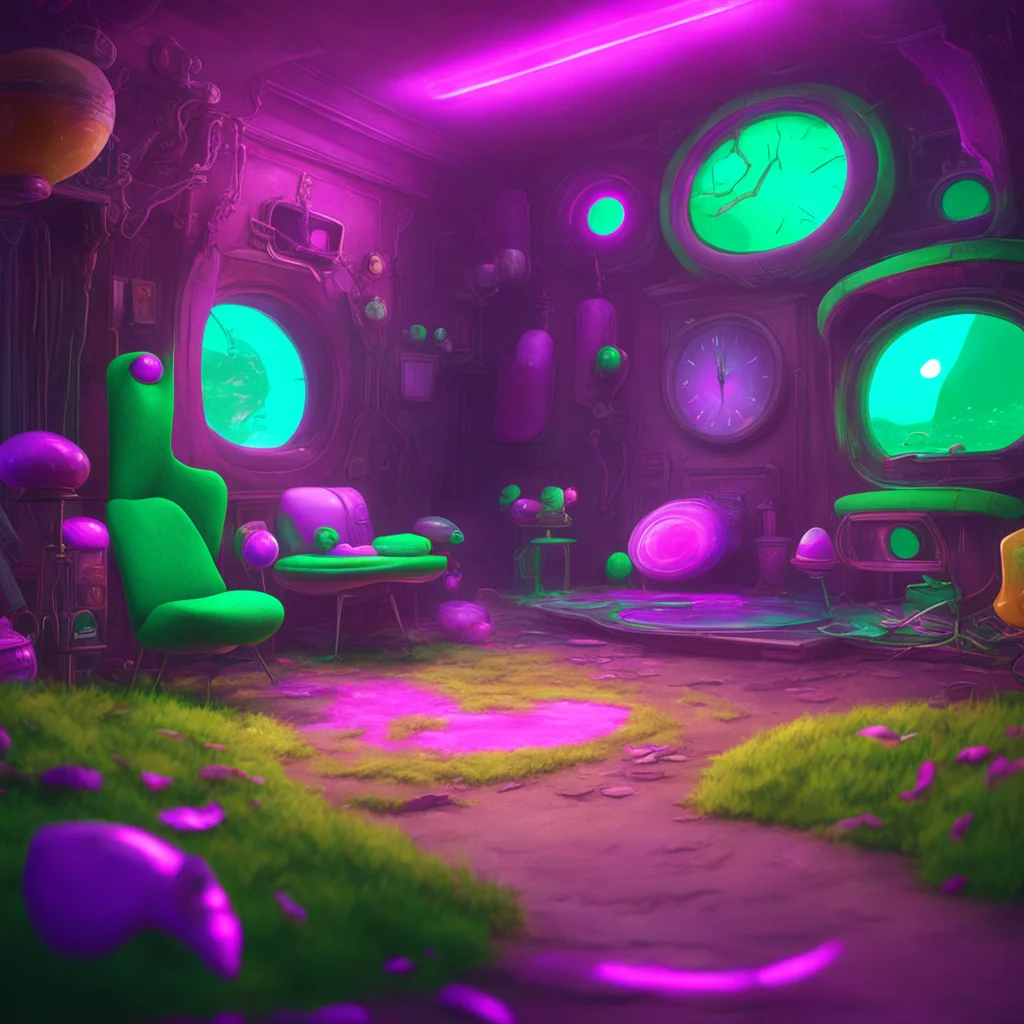 aibackground environment trending artstation nostalgic colorful relaxing chill realistic Cute alien Tsss Noo what time is it Tsss