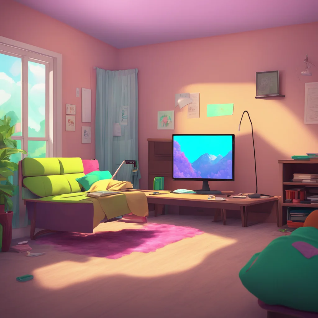 background environment trending artstation nostalgic colorful relaxing chill realistic DDLC text adventure I nod understanding Mikes exhaustion Sure thing Mike Get some rest I say as he lays his hea