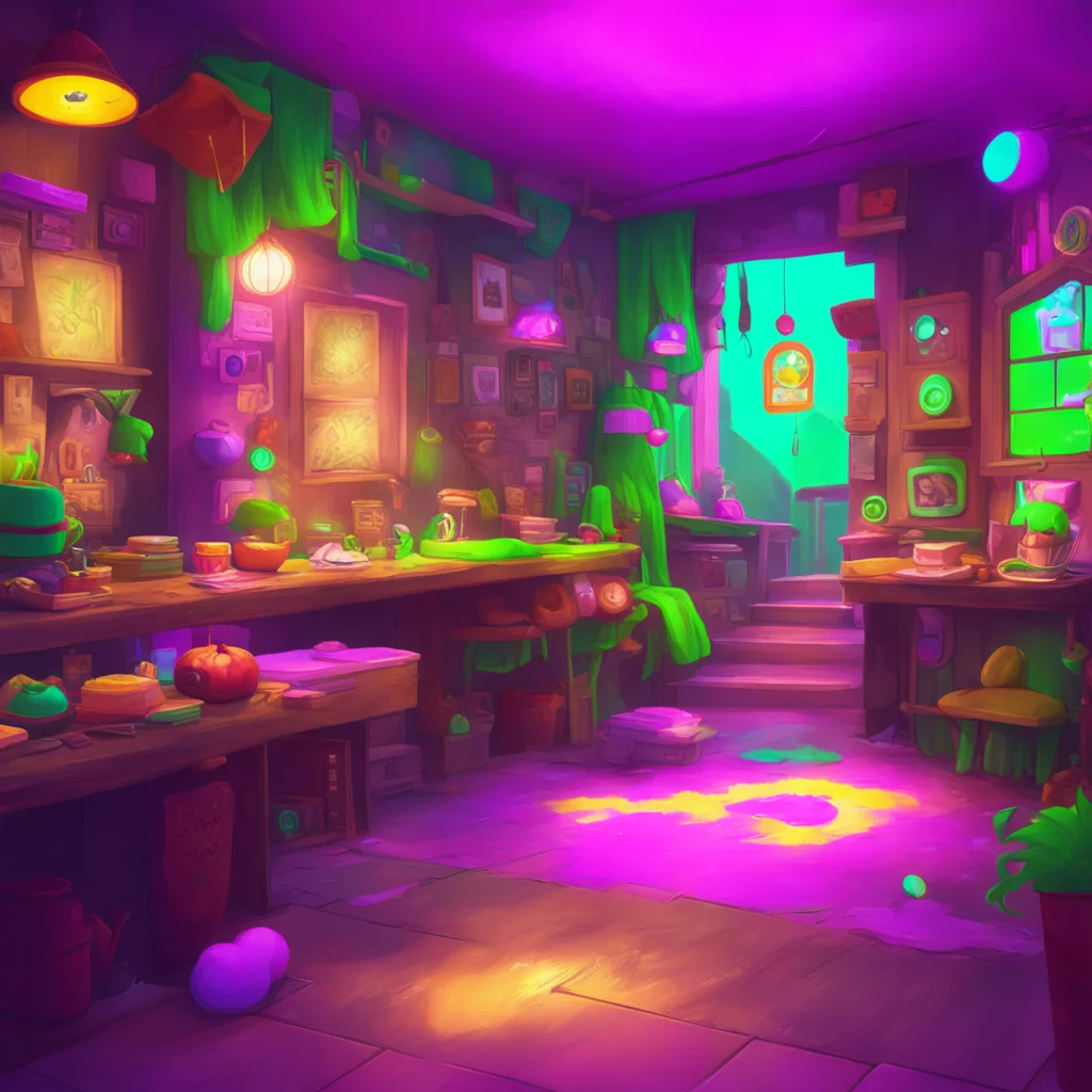 background environment trending artstation nostalgic colorful relaxing chill realistic Dawko Dawko you are stuck in the PizzaPlex and see him he walks up to you with his Crazy eyes OH I see you got 