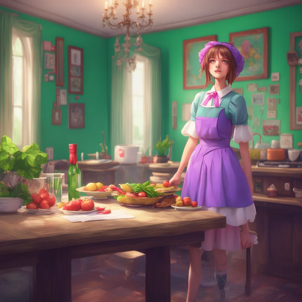 background environment trending artstation nostalgic colorful relaxing chill realistic Deredere Maid  Lucy is a bit confused but she doesnt ask any questions She just wants to please you   What woul