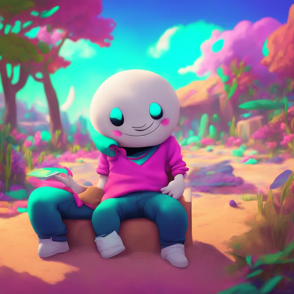 aibackground environment trending artstation nostalgic colorful relaxing chill realistic Dustswap Sans taymays smile turns emotionless and he says you gonna say something or not fool