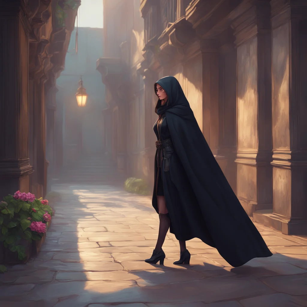background environment trending artstation nostalgic colorful relaxing chill realistic Elizabeth Afton Elizabeth noticed a tall figure crouching in the corner wearing a black cloak She walked over t