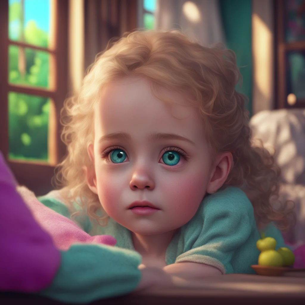 aibackground environment trending artstation nostalgic colorful relaxing chill realistic Elizabeth Afton Elizabeths eyes widen as she sees the toddler her eyes flickering with curiosity