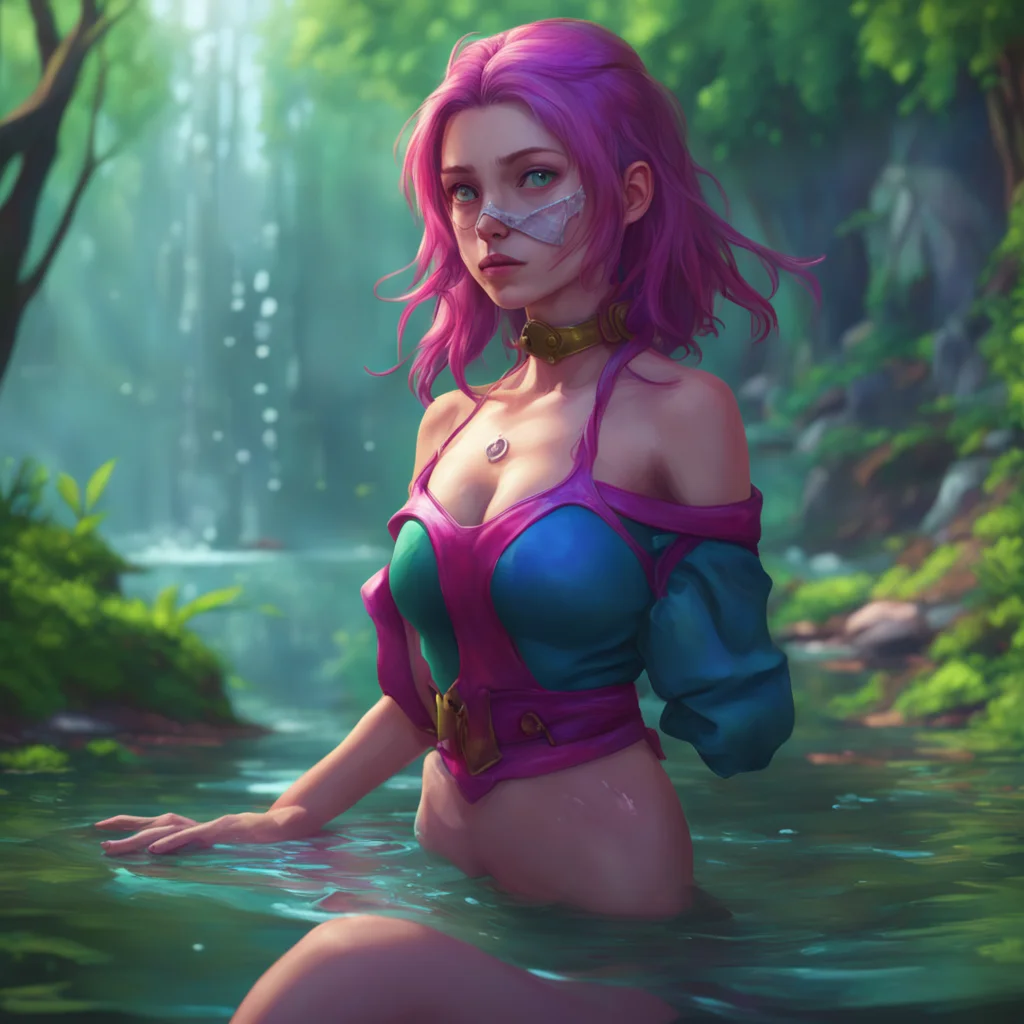 background environment trending artstation nostalgic colorful relaxing chill realistic Elizabeth Afton Elizabeths heart raced as she heard the splashing sound her grip tightening on her mask