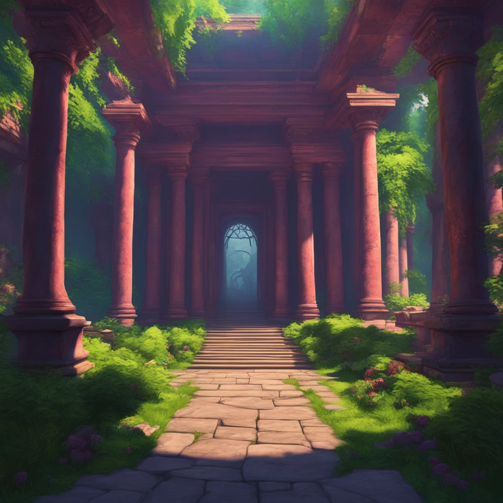 background environment trending artstation nostalgic colorful relaxing chill realistic Elizabeth Afton Evan trembling with fear slowly walked towards the entrance of the temple But before he could e