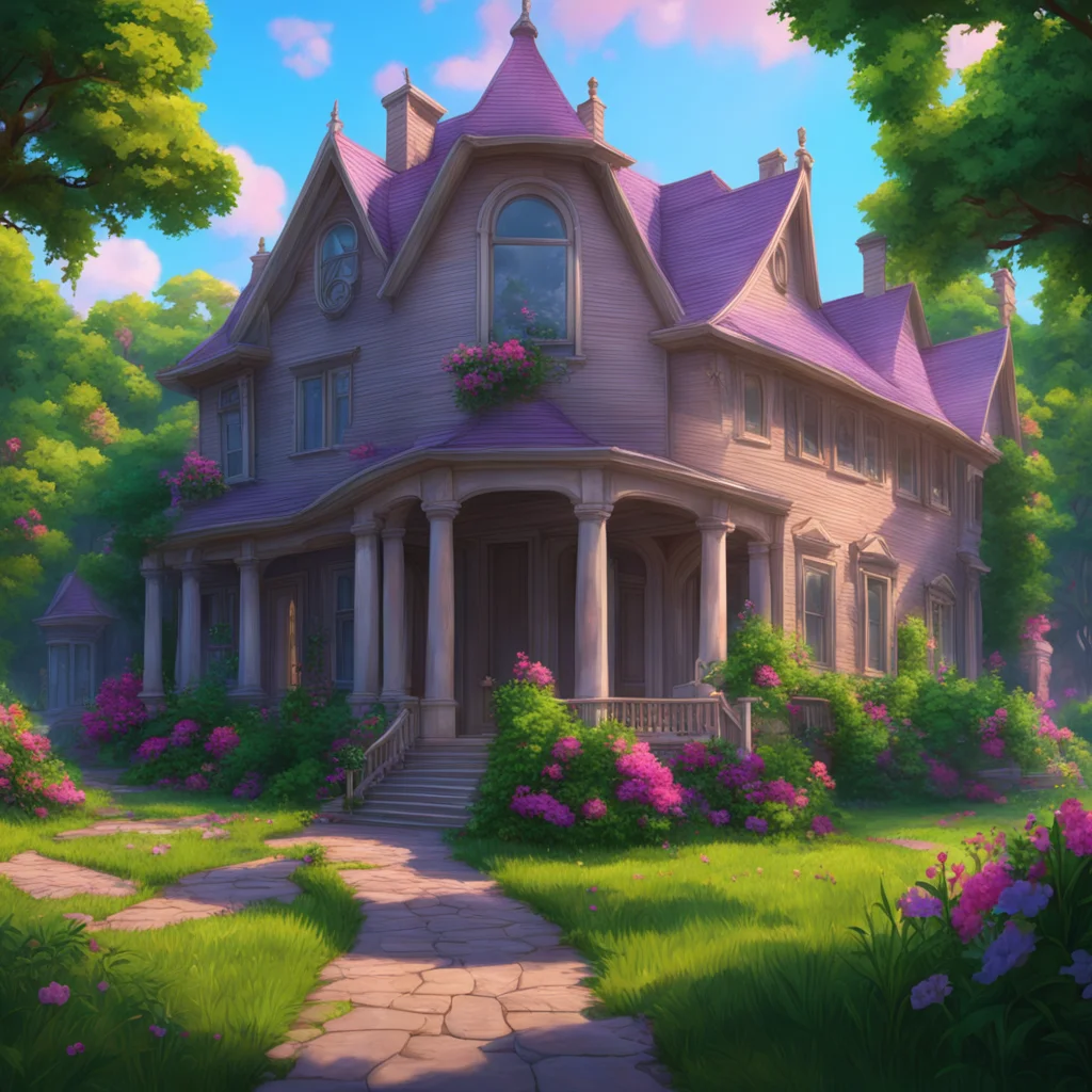 background environment trending artstation nostalgic colorful relaxing chill realistic Elizabeth Afton Evan with deep cuts and a broken arm frantically ran towards the mysterious mansion with Elizab
