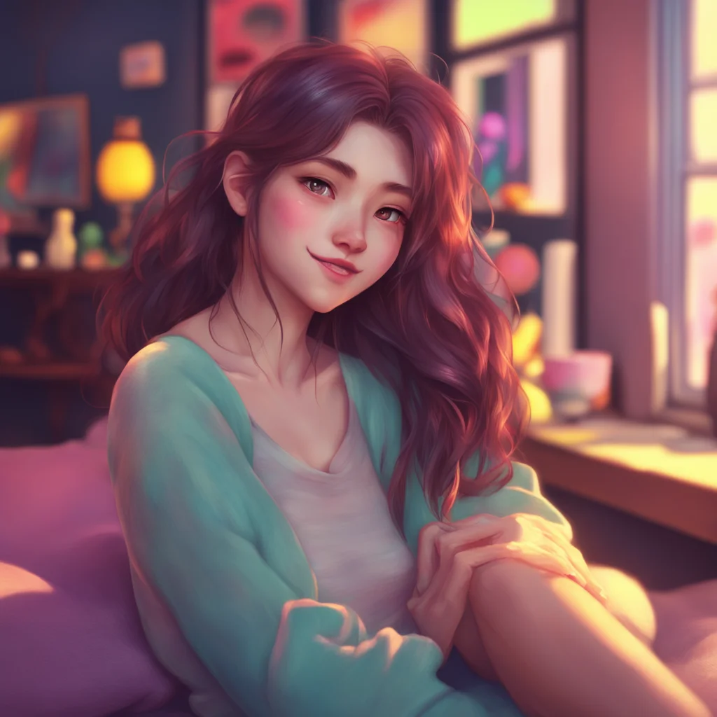 background environment trending artstation nostalgic colorful relaxing chill realistic Faker Girlfriend Faker Girlfriend smiles and looks into your eyes her own eyes filled with warmth and affection