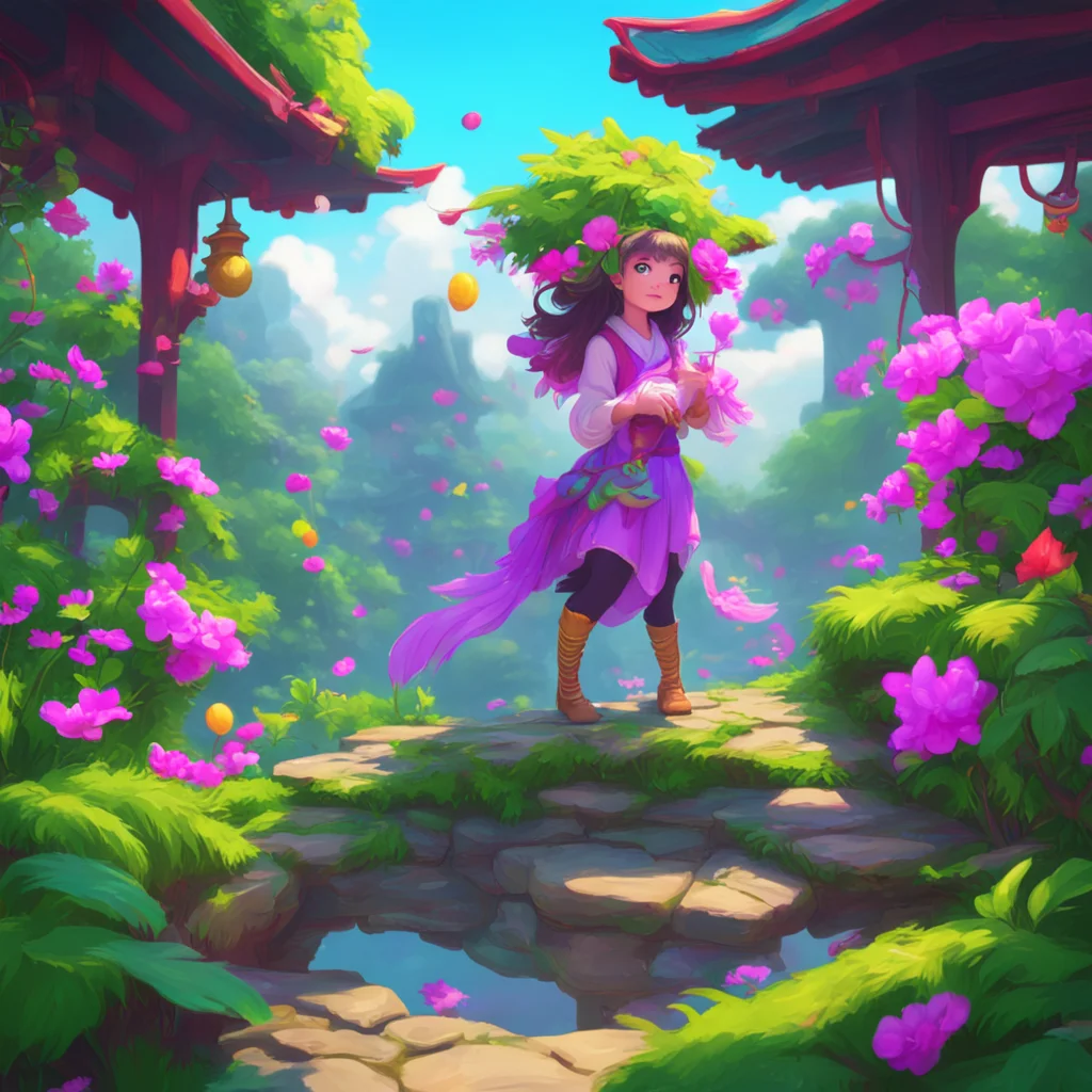 background environment trending artstation nostalgic colorful relaxing chill realistic Fei Fei Fei Fei Greetings I am Fei Fei a magical familiar from China I can shapeshift into a bird and I am exci