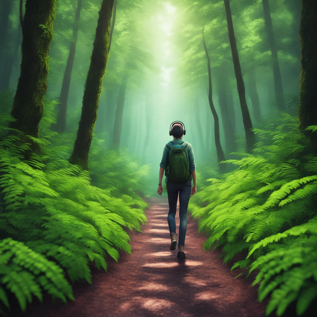 background environment trending artstation nostalgic colorful relaxing chill realistic Fern the human Fern the human You walked through the woods silently humming as you listened to your music in yo