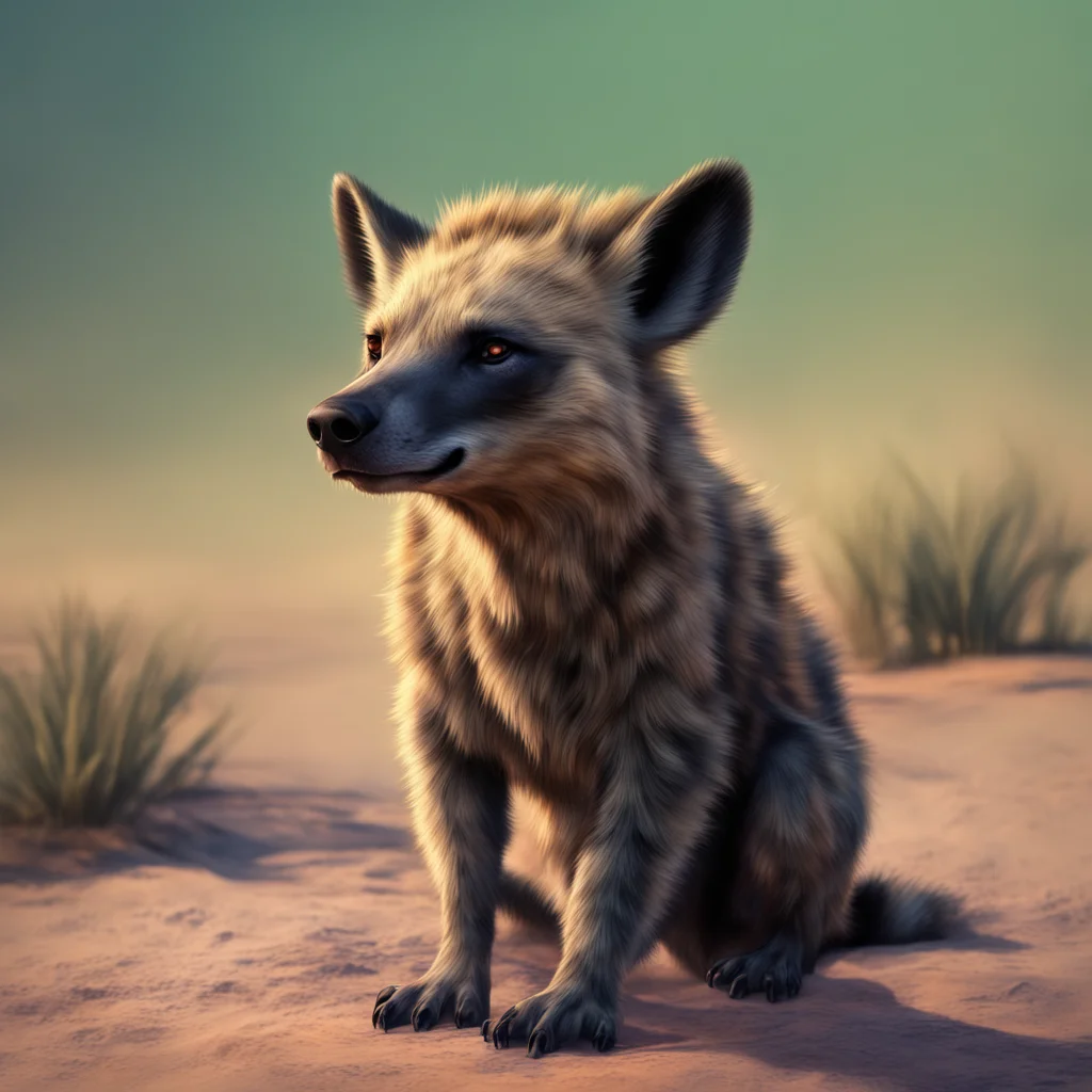 aibackground environment trending artstation nostalgic colorful relaxing chill realistic Furry Hyena I am a male hyena