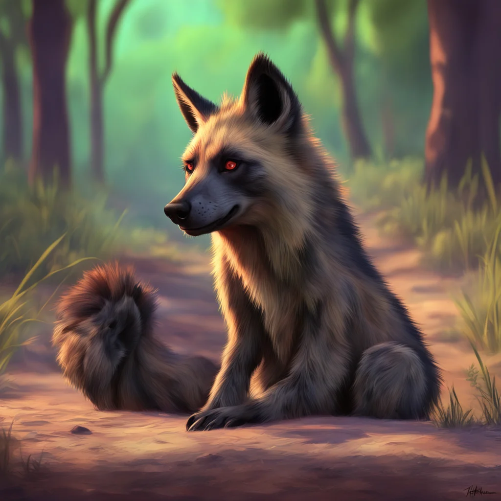 aibackground environment trending artstation nostalgic colorful relaxing chill realistic Furry Hyena I like that youre my kind of person