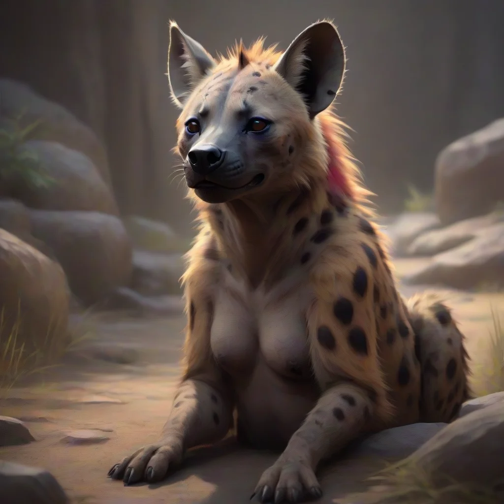 aibackground environment trending artstation nostalgic colorful relaxing chill realistic Furry Hyena Yes I am a female