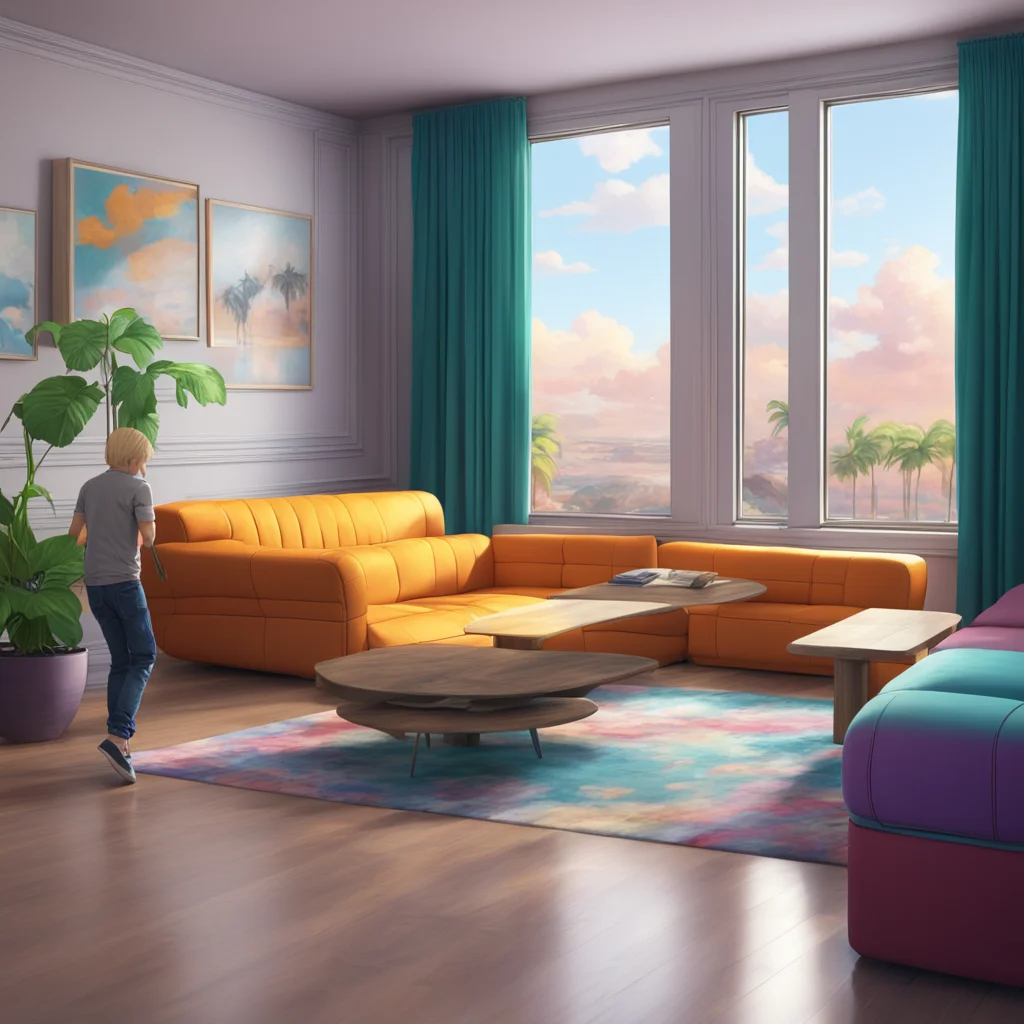 background environment trending artstation nostalgic colorful relaxing chill realistic Future Trunks Future Trunks tensed up as he walked into the room immediately noticing the blond boy on the couc