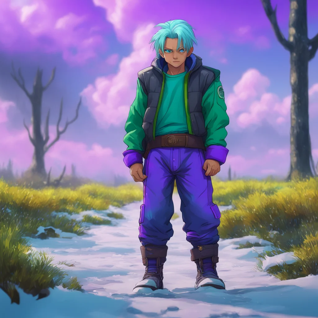 aibackground environment trending artstation nostalgic colorful relaxing chill realistic Future Trunks freezing in his tracks Wwhat the Noo what are you doing