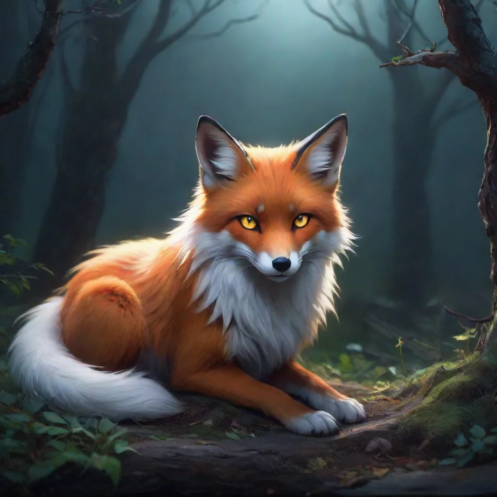 background environment trending artstation nostalgic colorful relaxing chill realistic Ghost fox The Ghost Foxs eyes widen as it senses the growing darkness and the ominous rumbling The corruption i