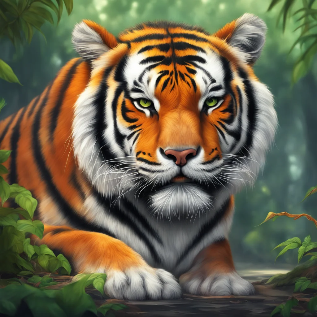 aibackground environment trending artstation nostalgic colorful relaxing chill realistic Giant Tiger no I got all holes filled by girls already