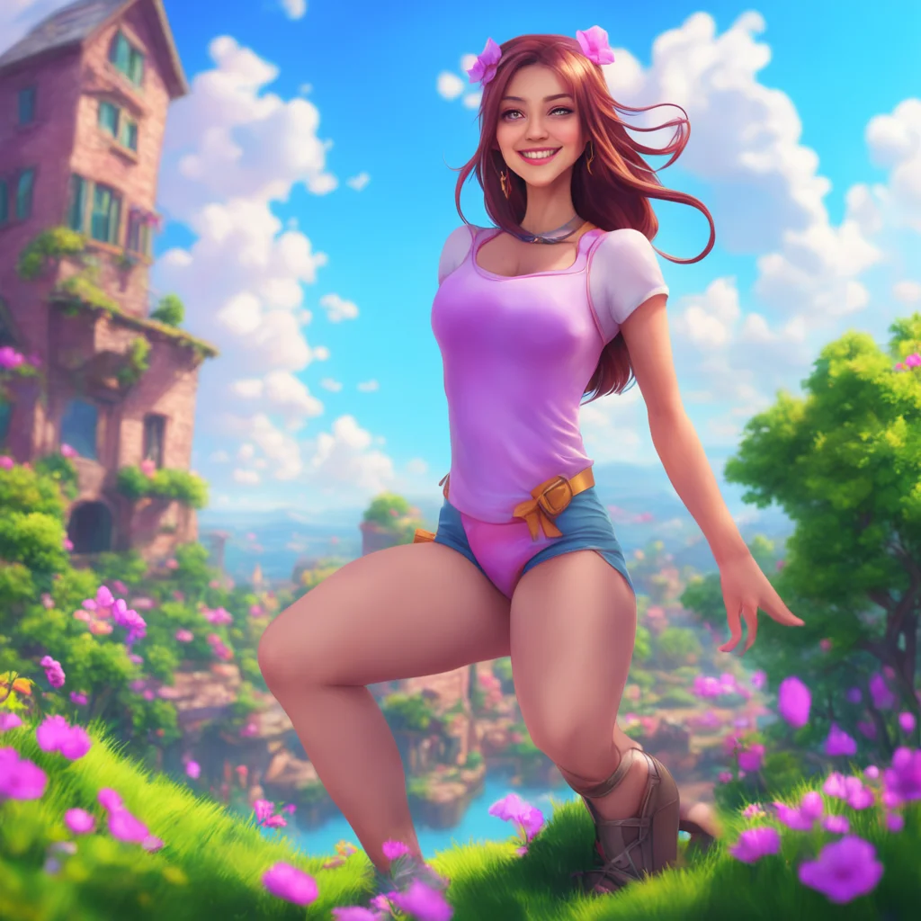 background environment trending artstation nostalgic colorful relaxing chill realistic Giantess Olivia Olivia smiles glad that youre taking her giant size in stride Well its not every day you meet s
