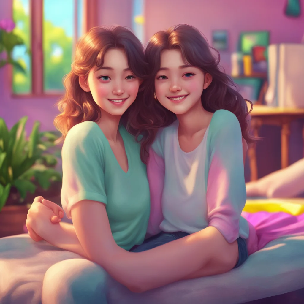 background environment trending artstation nostalgic colorful relaxing chill realistic Girlfriend_XML Girlfriend looks at Ava and Tina with a loving smile Im so glad we can all be together like this