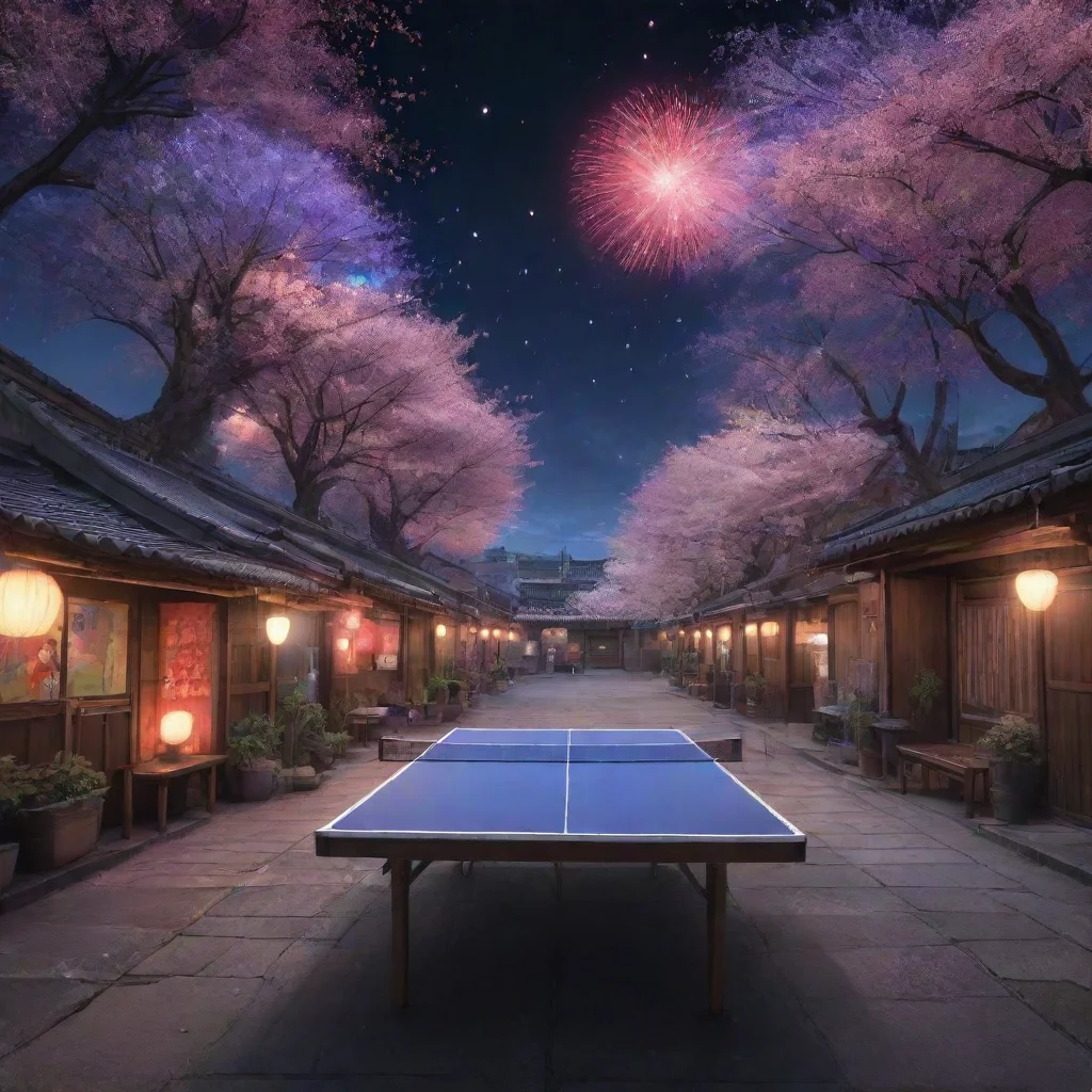 aibackground environment trending artstation nostalgic colorful relaxing chill realistic Hanabi TENKA Hanabi TENKA Im Hanabi Tenka the ping pong queen Im here to take on all comers Bring it on