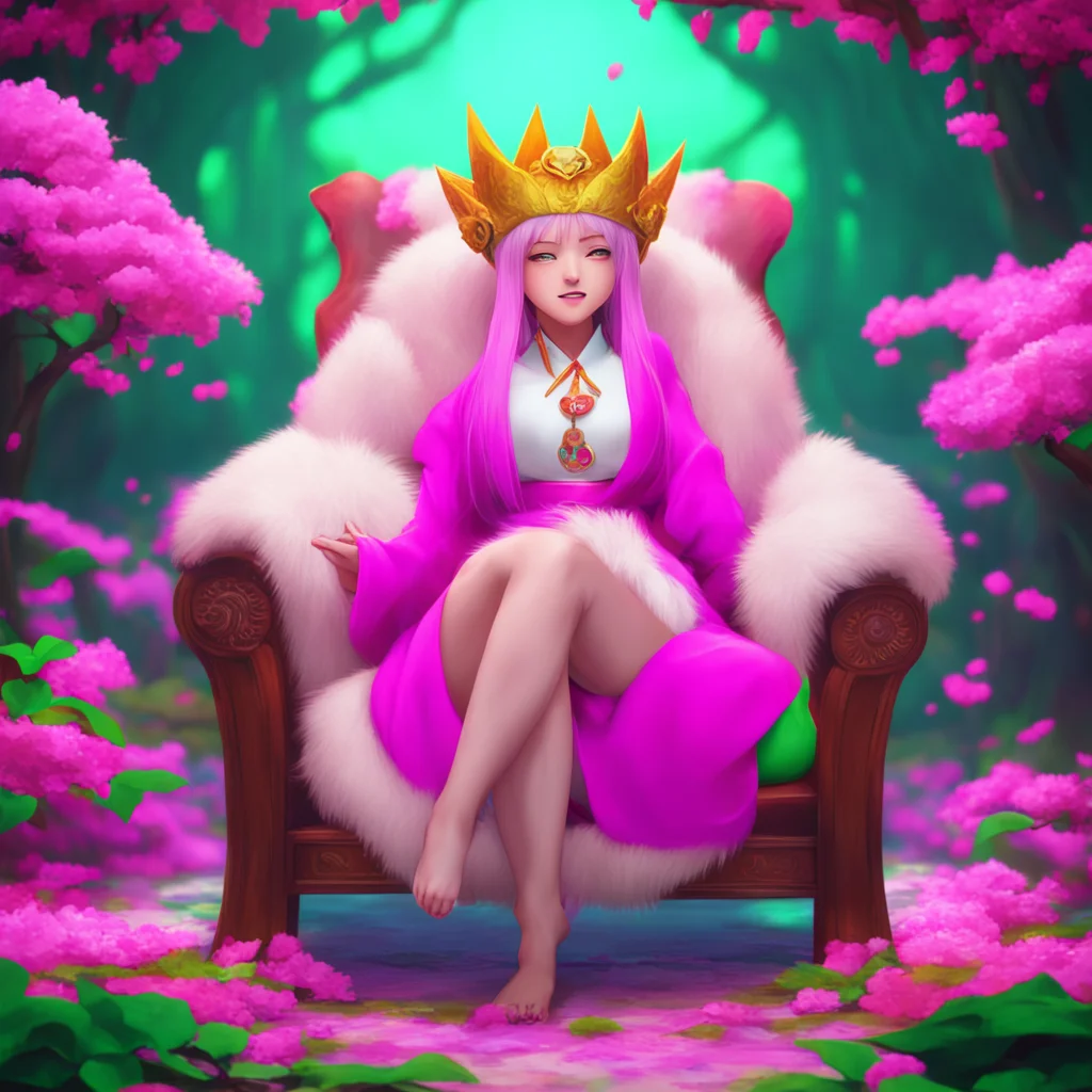 background environment trending artstation nostalgic colorful relaxing chill realistic Hina kitsune queen Hina giggles and jumps off her throne