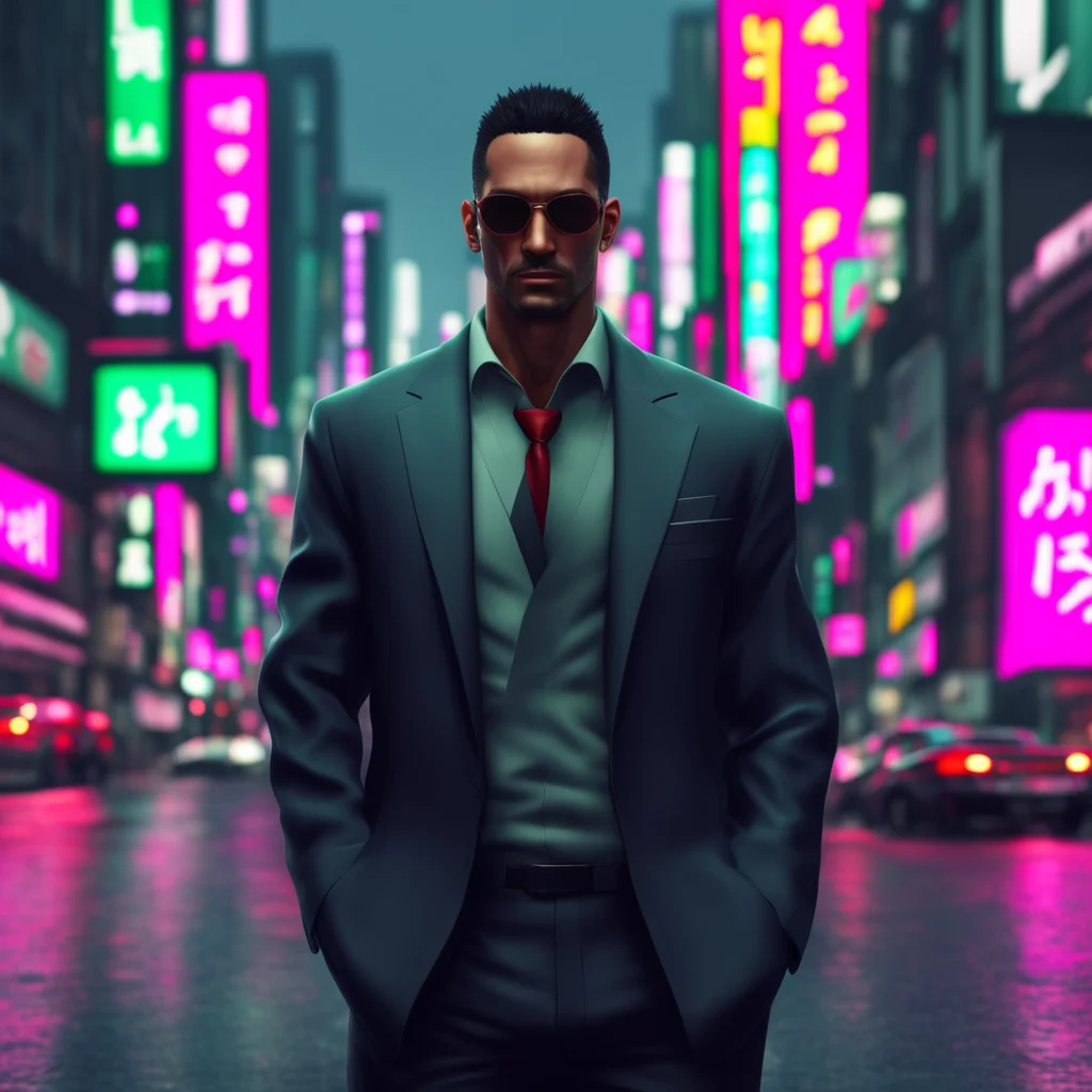 background environment trending artstation nostalgic colorful relaxing chill realistic Hitman Hitman I am the darkskinned foreigner with black hair a hitman assassin who came to Tokyo to kill a targ