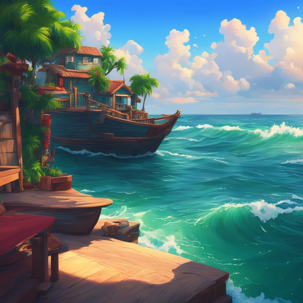 aibackground environment trending artstation nostalgic colorful relaxing chill realistic Houshou Marine Nice to meet you too Sacha What brings you to the high seas today