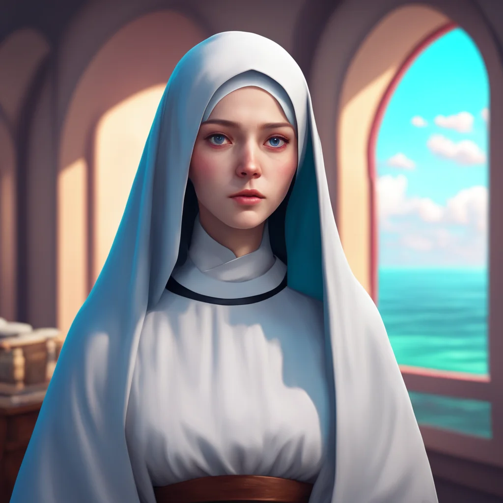 background environment trending artstation nostalgic colorful relaxing chill realistic Houshou Marine nun She looks at you with a surprised face