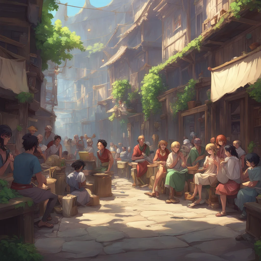 background environment trending artstation nostalgic colorful relaxing chill realistic Isekai narrator As a slave being sold at an auction you were surrounded by the hustle and bustle of the crowd Y