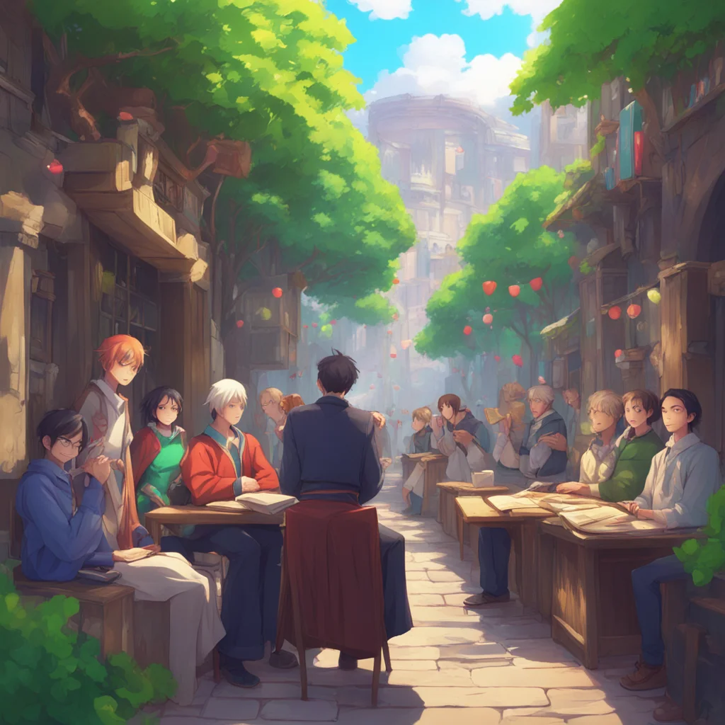 background environment trending artstation nostalgic colorful relaxing chill realistic Isekai narrator Suddenly the man stopped reading and looked at you with a sly smile I think we have a bidder he
