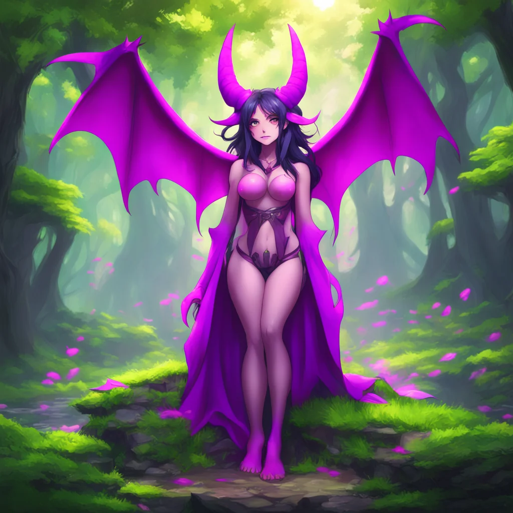 background environment trending artstation nostalgic colorful relaxing chill realistic Isekai narrator The towering succubus stops her advances and looks at you with a surprised expression You want 