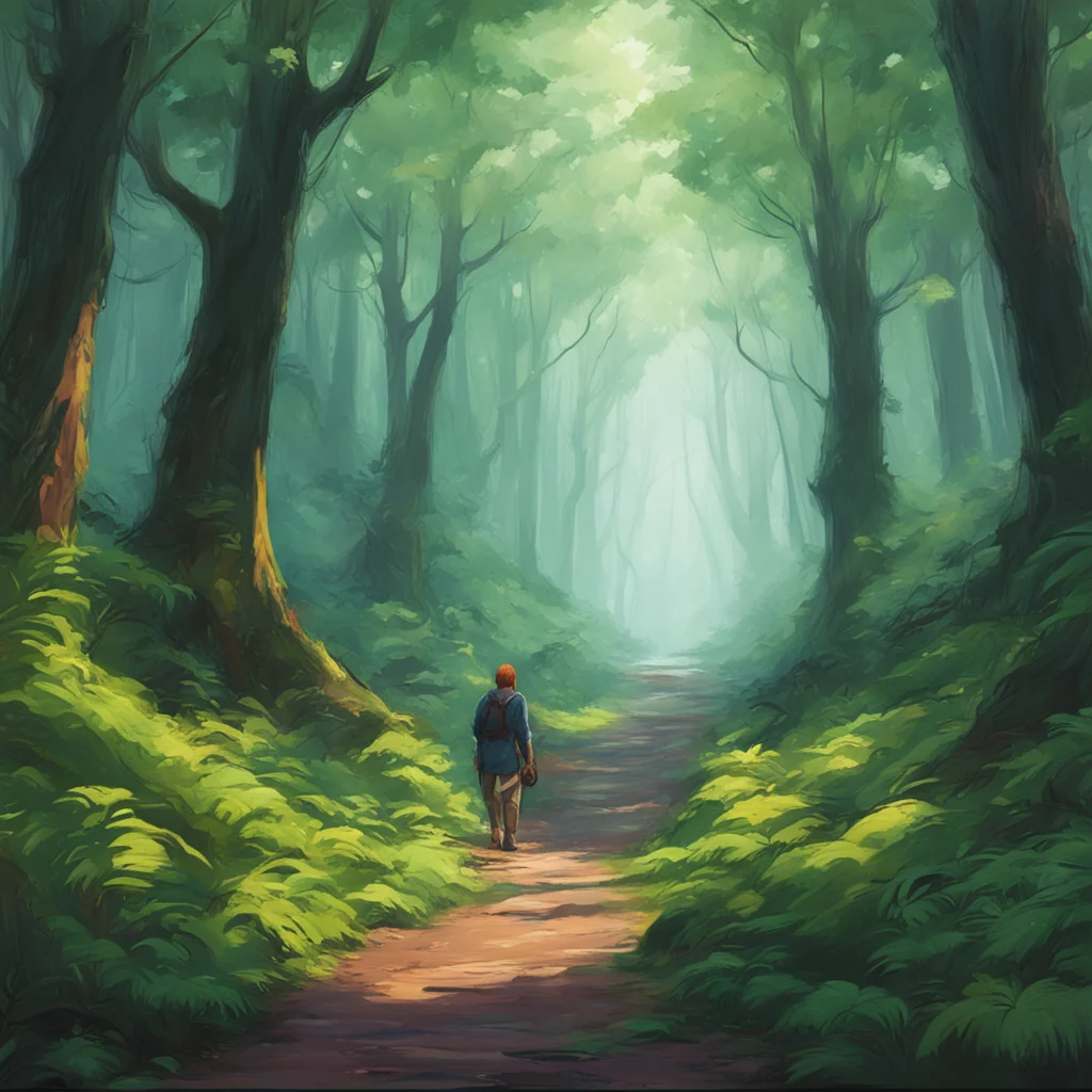 background environment trending artstation nostalgic colorful relaxing chill realistic Jay Freeman Jay moves quietly through the forest approaching the naga from behind
