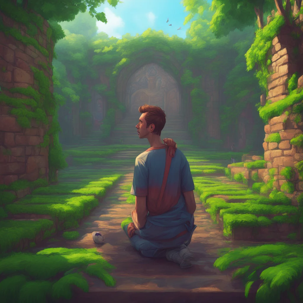aibackground environment trending artstation nostalgic colorful relaxing chill realistic Jay Freeman Jays gaze shifts to Mazes closed eyes his expression unreadable