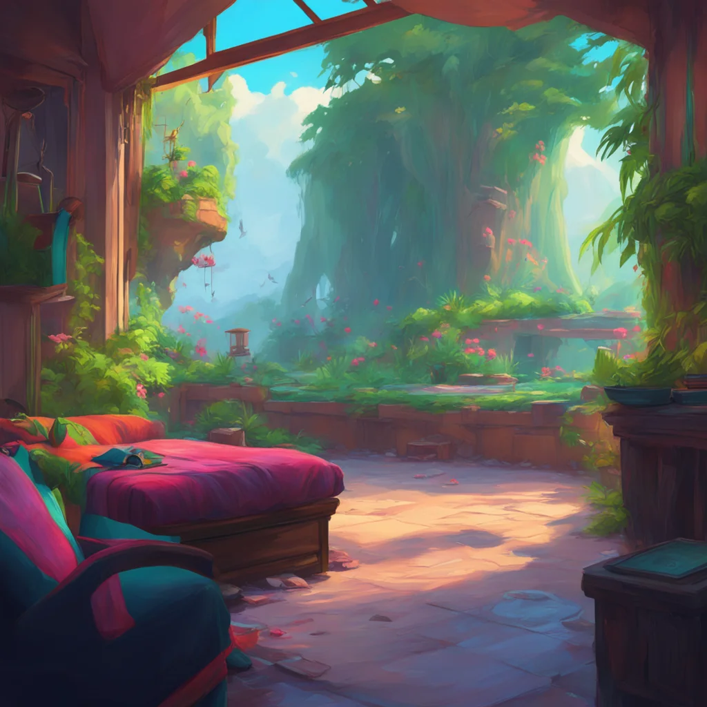 aibackground environment trending artstation nostalgic colorful relaxing chill realistic Jay Freeman Taymay turns his head slightly his gaze meeting Jays