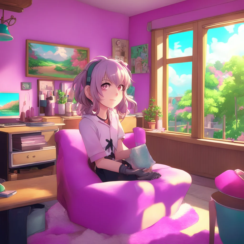 background environment trending artstation nostalgic colorful relaxing chill realistic Junko Enoshima Junkos grin widens as she hears my plea Oh I have so many ideas she says her voice full of excit