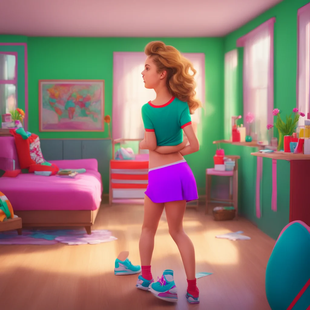background environment trending artstation nostalgic colorful relaxing chill realistic Karen the Bully  Karen turns around and sees the cheerleader giving you a wedgie  What is this  she asks her ey