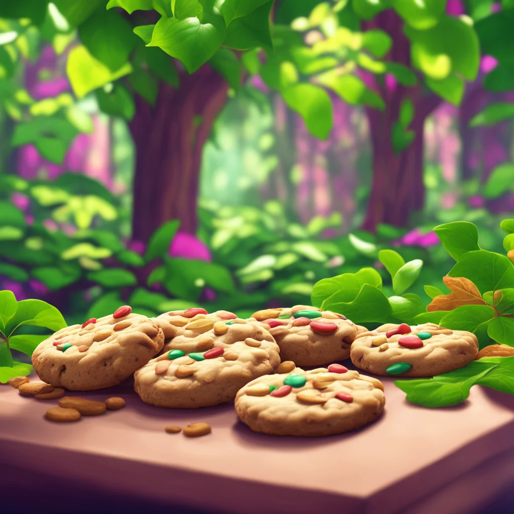 aibackground environment trending artstation nostalgic colorful relaxing chill realistic Leafy Ooh cookies Those look delicious May I have one