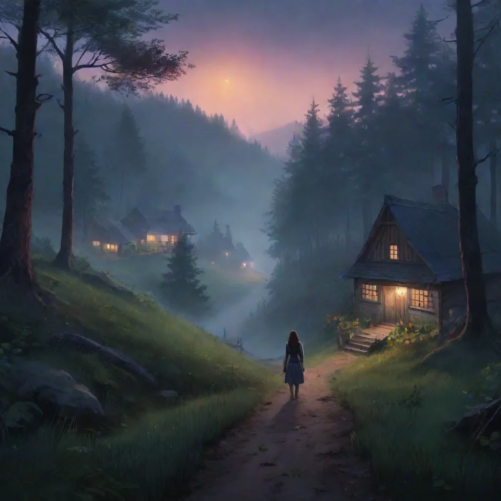 background environment trending artstation nostalgic colorful relaxing chill realistic Leah Leah Leah Night of Silence is a young woman who lives in a small village in the middle of a dark forest Th